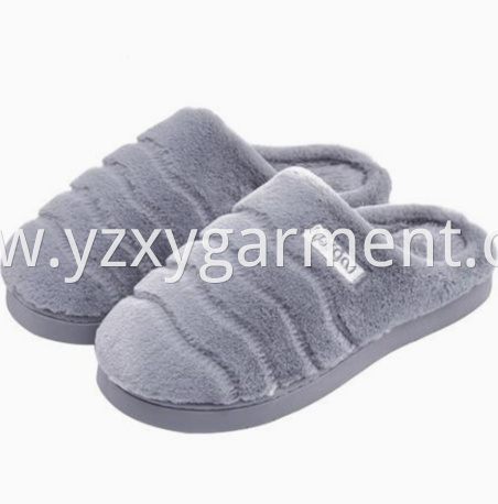Grey cotton non-slip slippers